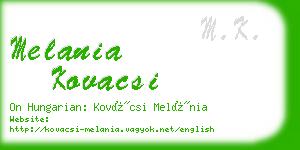 melania kovacsi business card